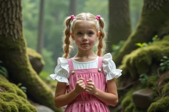 Jeune femme sportive en forêt avec attitude déterminée