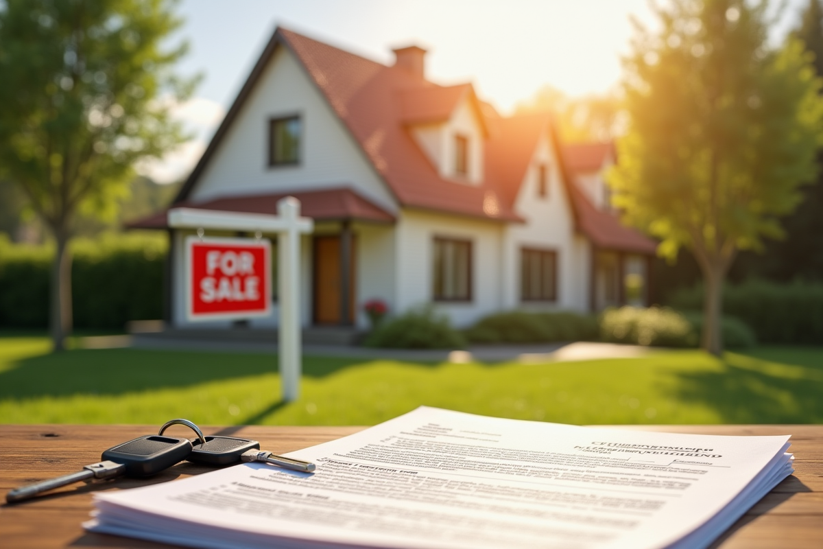 Maison à vendre avec jardin et documents officiels
